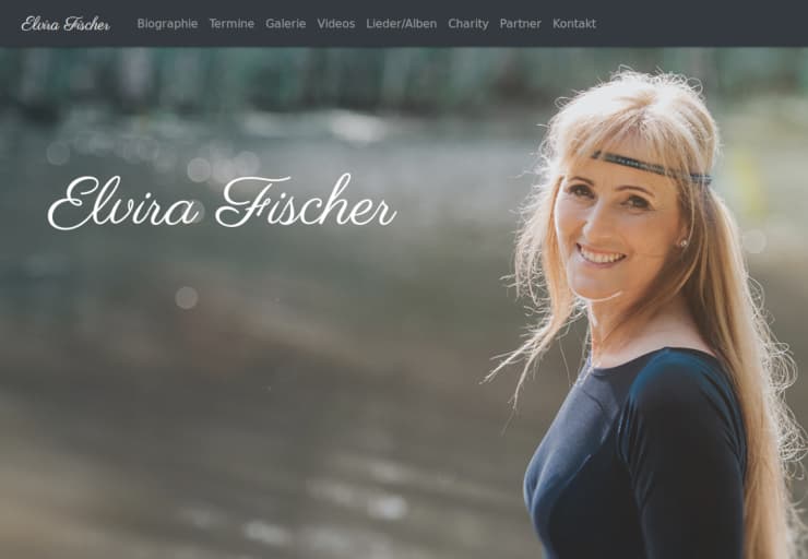 Screenshot Homepage Elvira Fischer